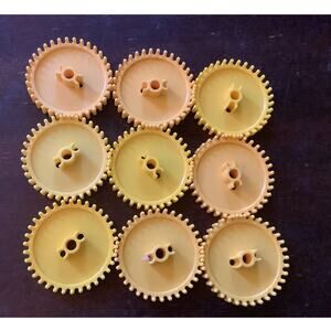 9  Knex Yellow Medium Crown Gears - K'nex Education Stem Parts